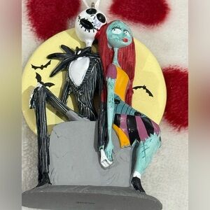 Hallmark Jack and Sally Ornament with Tombstone and Moon accents New no tags